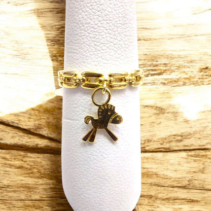 Anillo Caballito Joyería M De León Oro 14k + Regalo