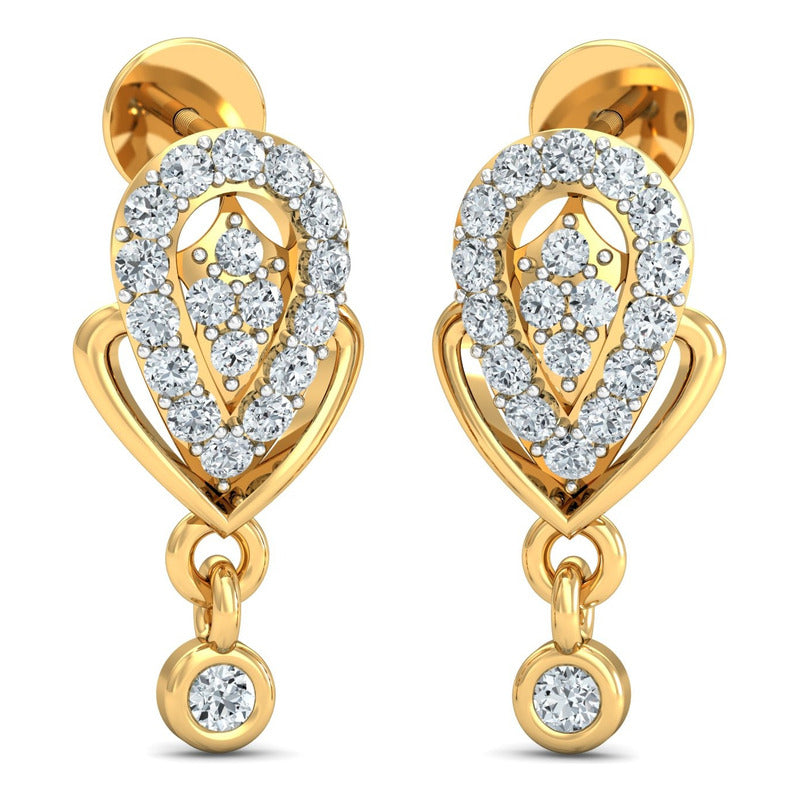 Aretes Lucero De Amor · Joyería M De León · Oro 10k