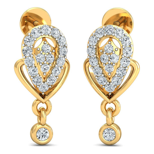 Aretes Lucero De Amor · Joyería M De León · Oro 10k