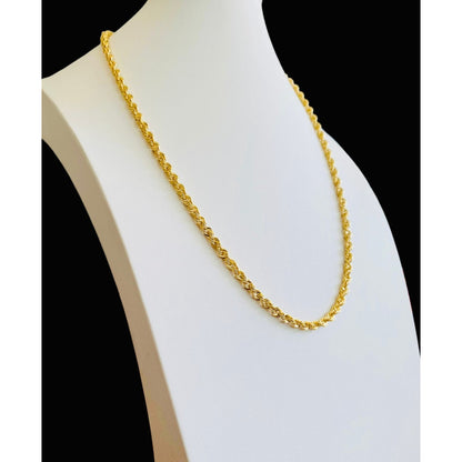 Cadena Estilo Torsal De 50cm X 5mm En Oro De 14k + Dorado