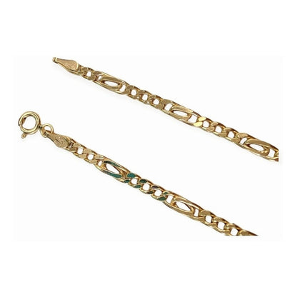 Cadena Tejido Figaro 3x1 Oro 10k + Obsequio