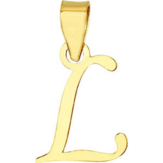 Dije Inicial L Lisa En Oro De 10 K + Obsequio + Envío