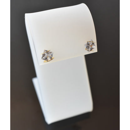 Broqueles Cuadro Lazo 6x6 Oro De 10 K + Obsequio