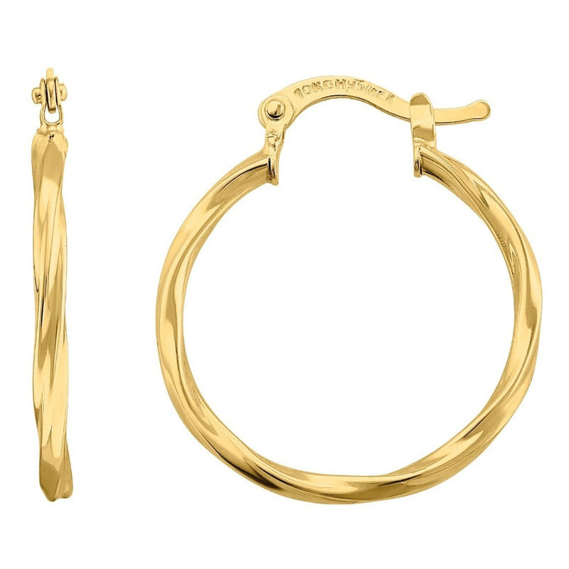 Arracadas Caramelo 2.4 Cm Oro 10 K + Obsequio