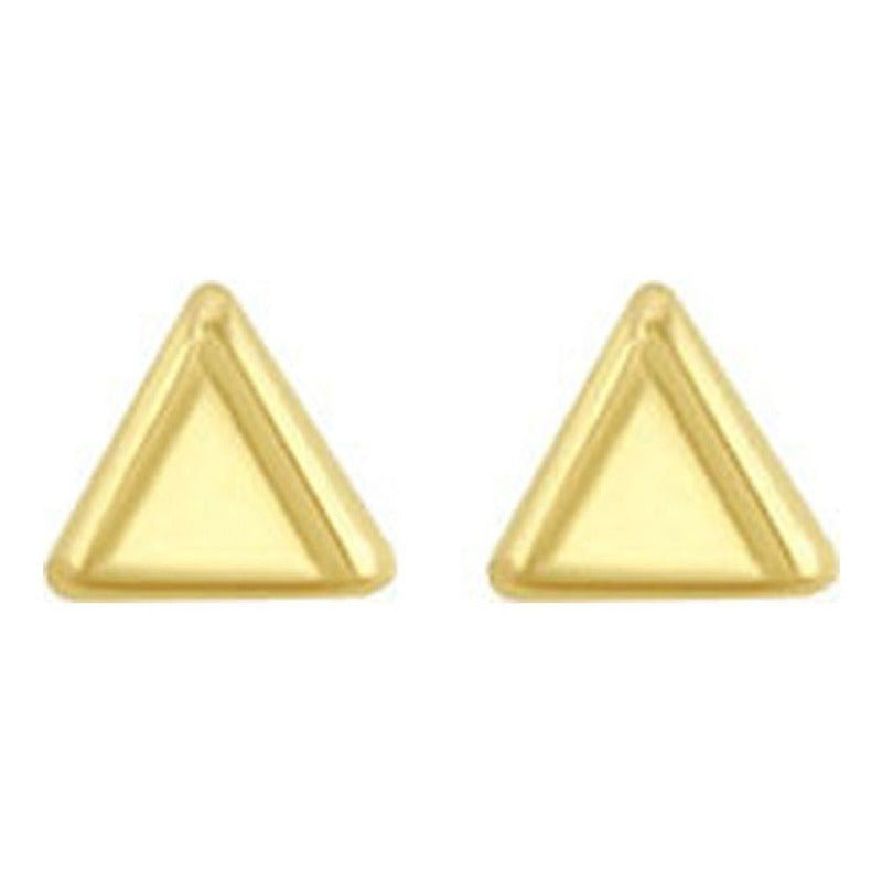 Broquel Mini Triangulo En Oro De 10 K + Obsequio + Envío