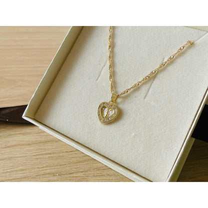 Kit Cadena Con Medalla Mini Corazón Oro 10 K + Obsequio