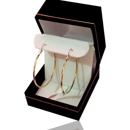 Arracadas Grande Facetadas Oro 14 K + Obsequio