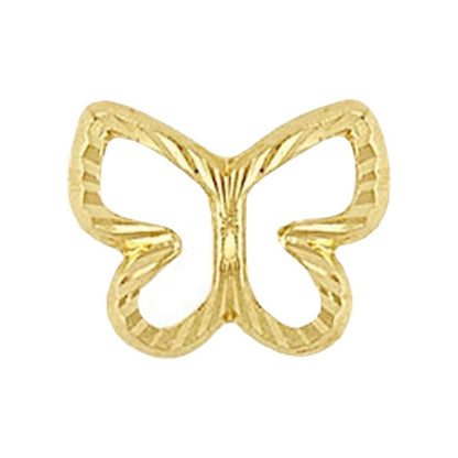 Broquel Mariposa Silueta En Oro De 10 K + Obsequio + Envío