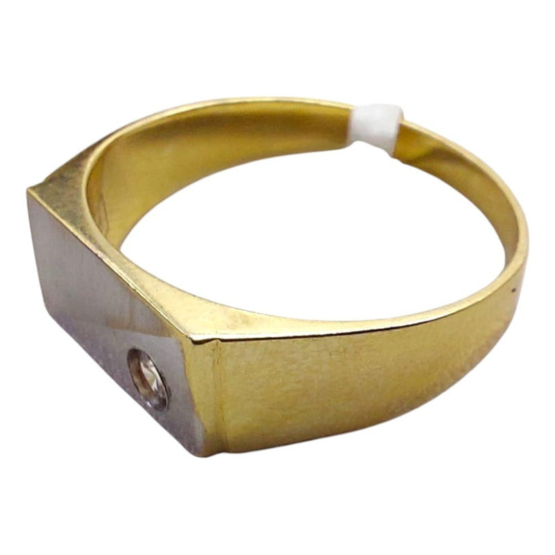 Anillo Sello Mate Joyería M De León Oro 14k + Regalo