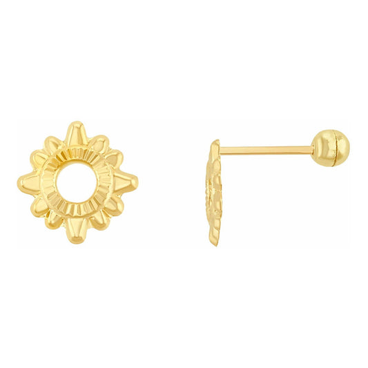 Broqueles Sol Oro 10 Kilates +