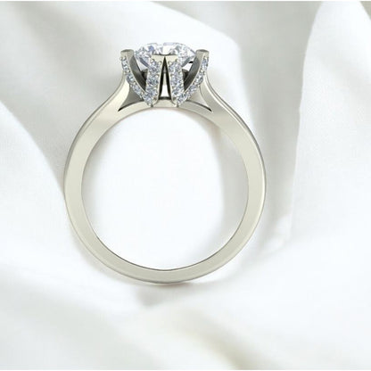 Anillo Solitario Corona V Oro 14 Kilates