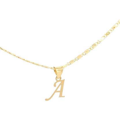 Dije Inicial A Lisa En Oro De 10 K + + Color Dorado