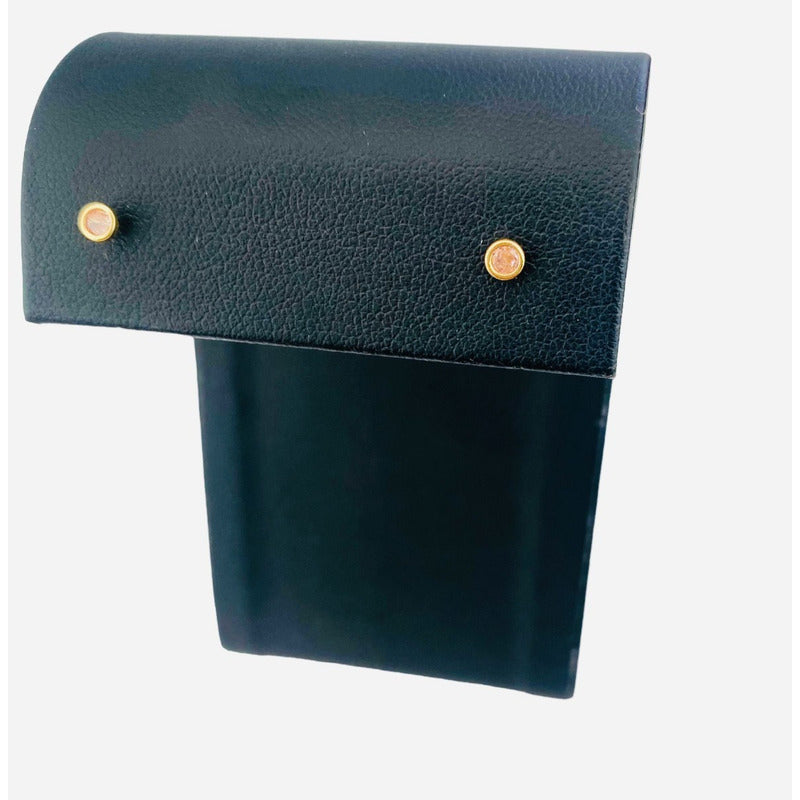 Broqueles Con Zirconia Rosa En 14 Kilates + Obsequio