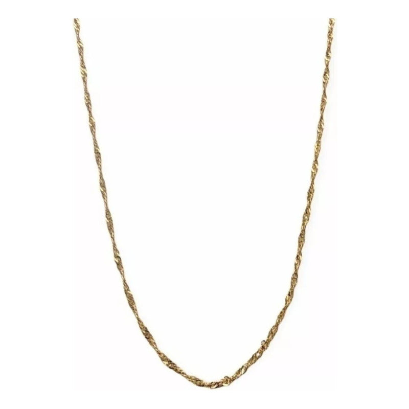 Juego Collar Letra  M   Lisa + Aretes Bola 10 K. + Regalo