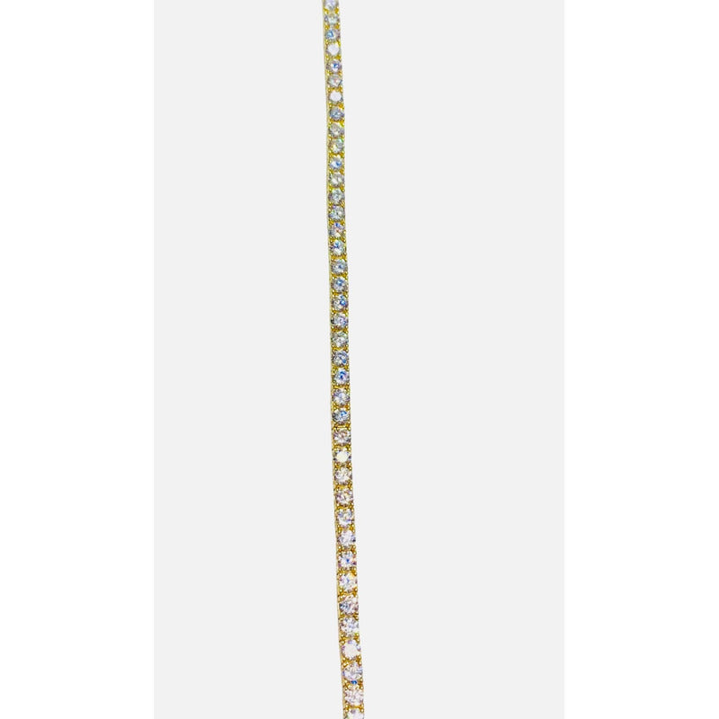 Elegante Tenis Brazalete En Oro De 14 Kilates