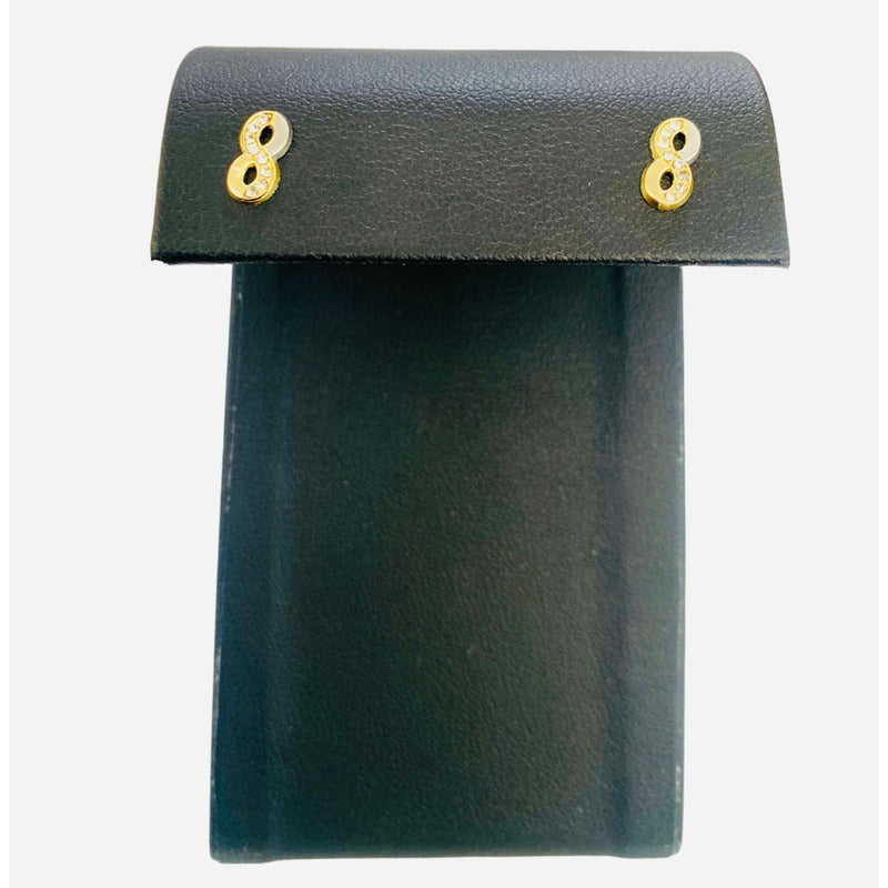 Broqueles De Infinito En Dos Oros De 14 Kilates+obsequio