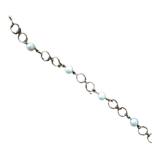 Pulsera Aros Con Perla Oro De 14 K + Obsequio