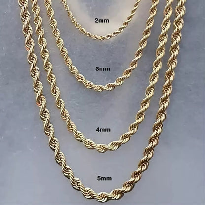 Set Torzal Cadena 55 Cm + Pulsera 18 Cm X 4 Mm Oro 14 K.