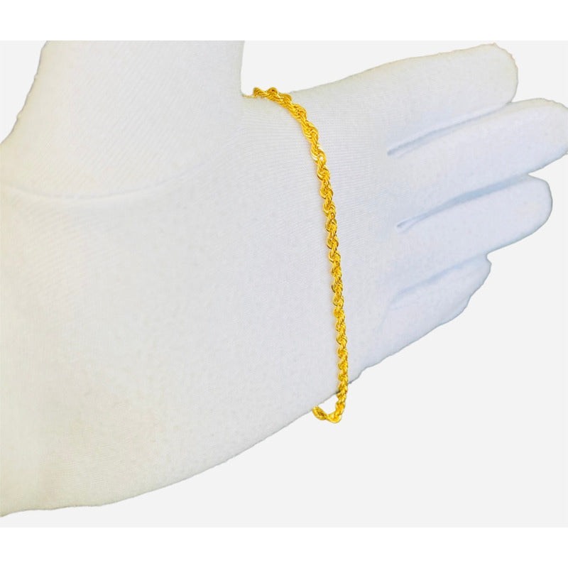 Pulsera Torsal 21 Cm X 3 Mm Oro De 10 Kilates + Obsequio