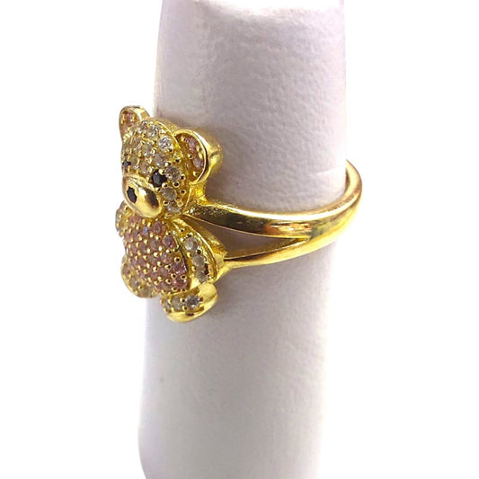 Anillo Oso Rosa Joyería M De León 10k + Regalo