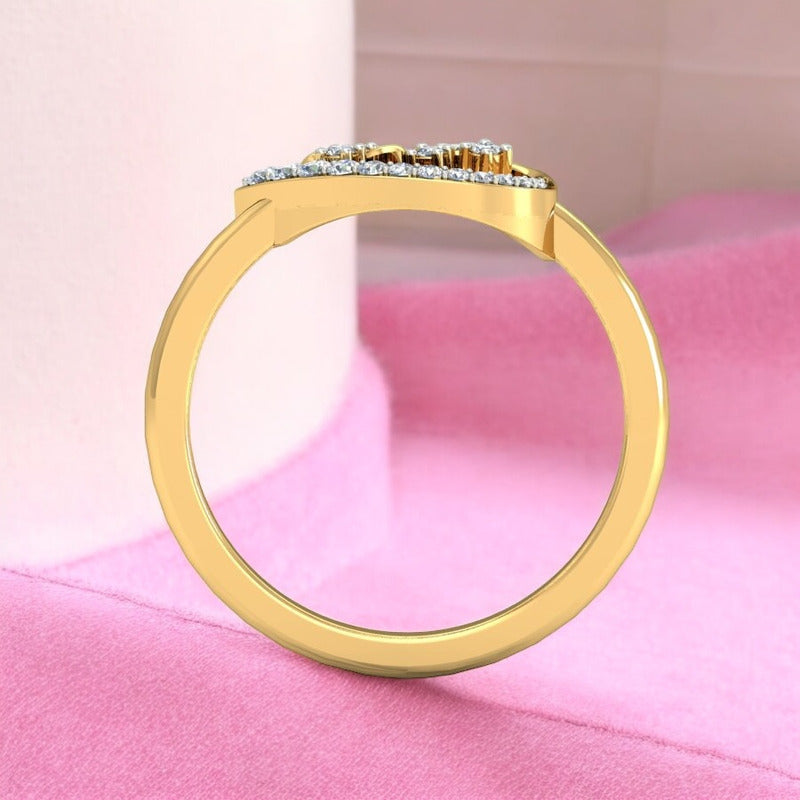 Anillo Olas Y Estrellas Oro 18 Kilates