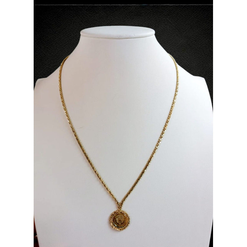 Cadena Dije Boleado Oro 14 K. + Obsequio