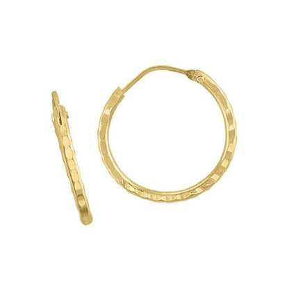 Arracada Cañoncillo A Mano #2 En Oro 14 K + Obsequio + Envio