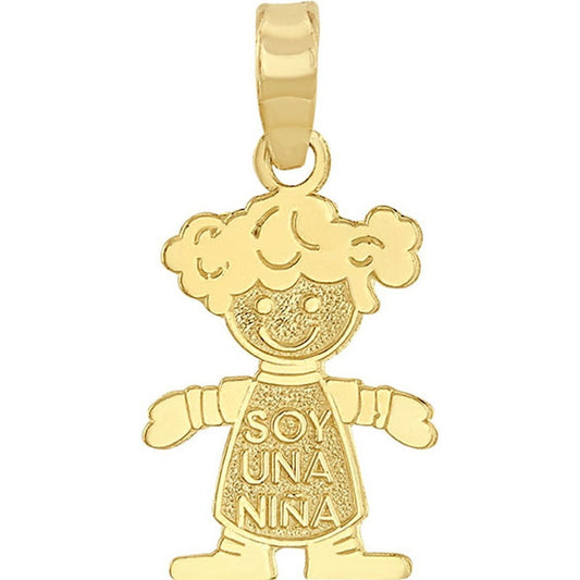 Dije Sencillo De Niña En Oro De 10 K + Obsequio + Envio