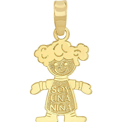 Kit Cadena Con Dije Niña En Oro De 10 K + Obsequio + Envio