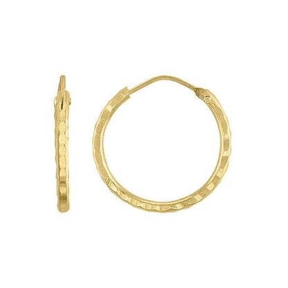 Arracada Cañoncillo A Mano #2 En Oro 14 K + Obsequio + Envio