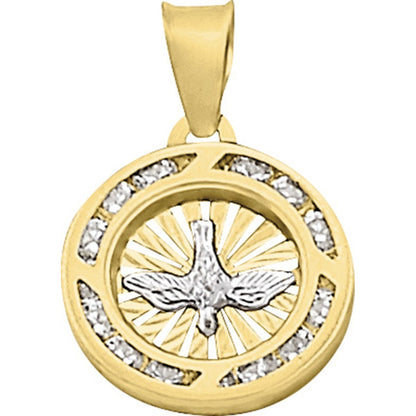 Medalla Bautizó Espíritu Santo Oro 10 K + Obsequio + Envio