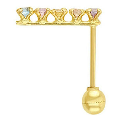 Broquel Barrita Pastel En Oro De 10 K + Obsequio + Envío