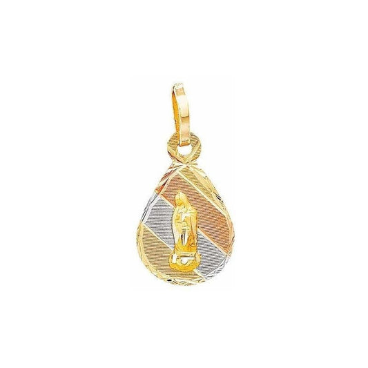 Collar Virgen Guadalupe Gota Oro 10 K + Obsequio + Envio