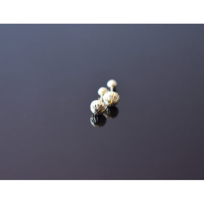 Broqueles Hongo Recto Para Bebé 4 Mm Oro De 10 K + Obsequio