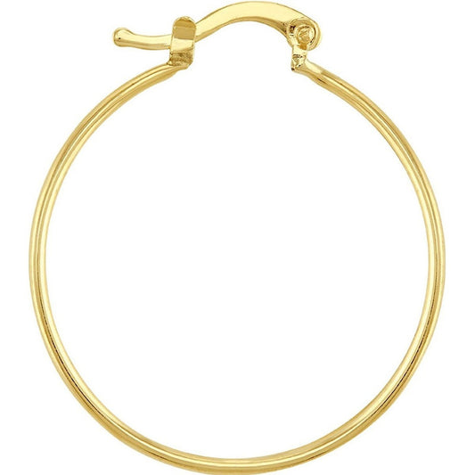 Arracada Delgada Lisa #2 En Oro De 10 K + Obsequio + Envio