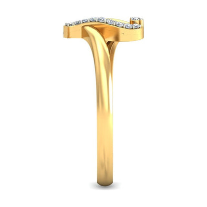 Anillo V De Victoria Joyería M De León Oro 10k + Regalo