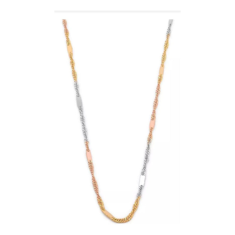 Cadena Singapur 3 Oros 40 Cm 10 K + Obsequio