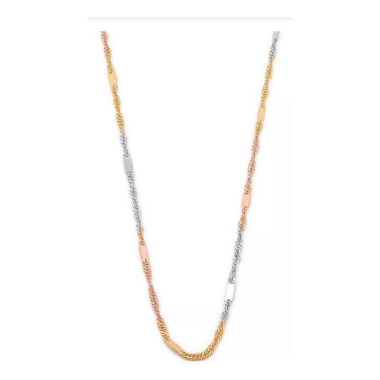 Cadena Singapur 3 Oros 40 Cm 10 K + Obsequio