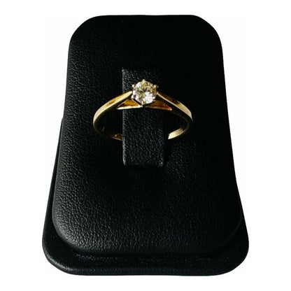 Anillo Compromiso Oro 14 K Diamante Natural .24 Ct