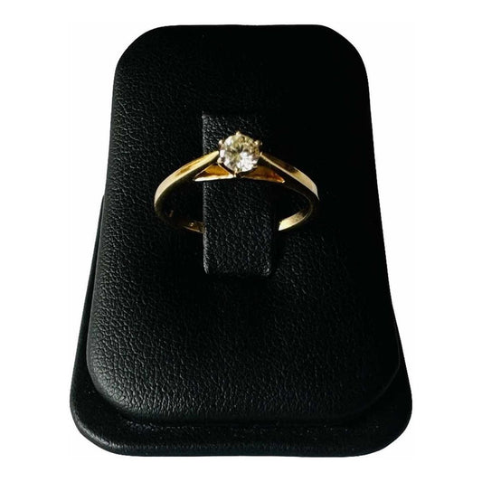 Anillo Compromiso Oro 14 K Diamante Natural .24 Ct