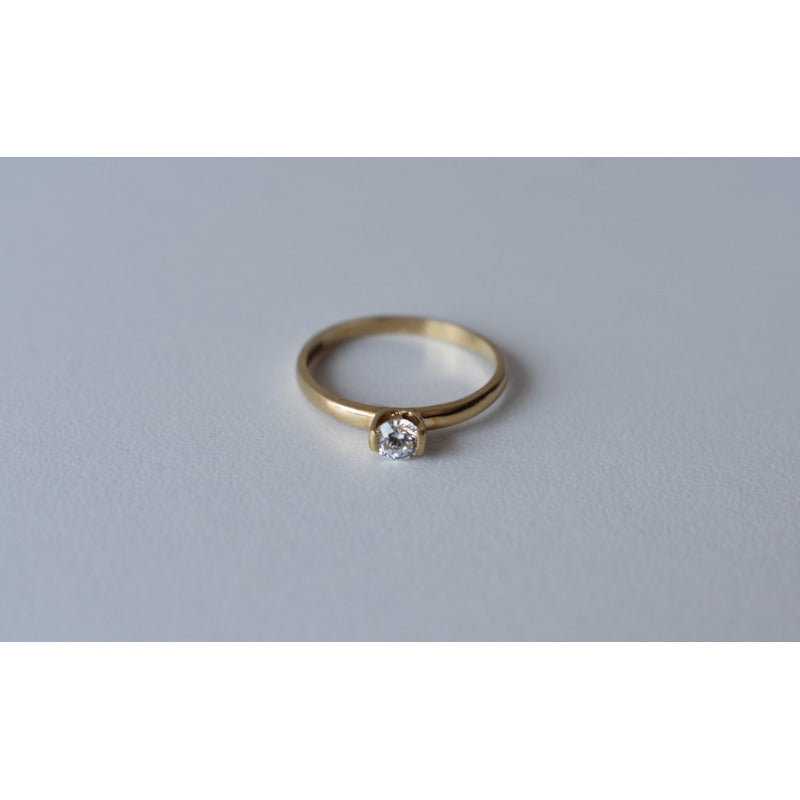 Anillo Compromiso Clásico Oro 10 K + Obsequio + Envío