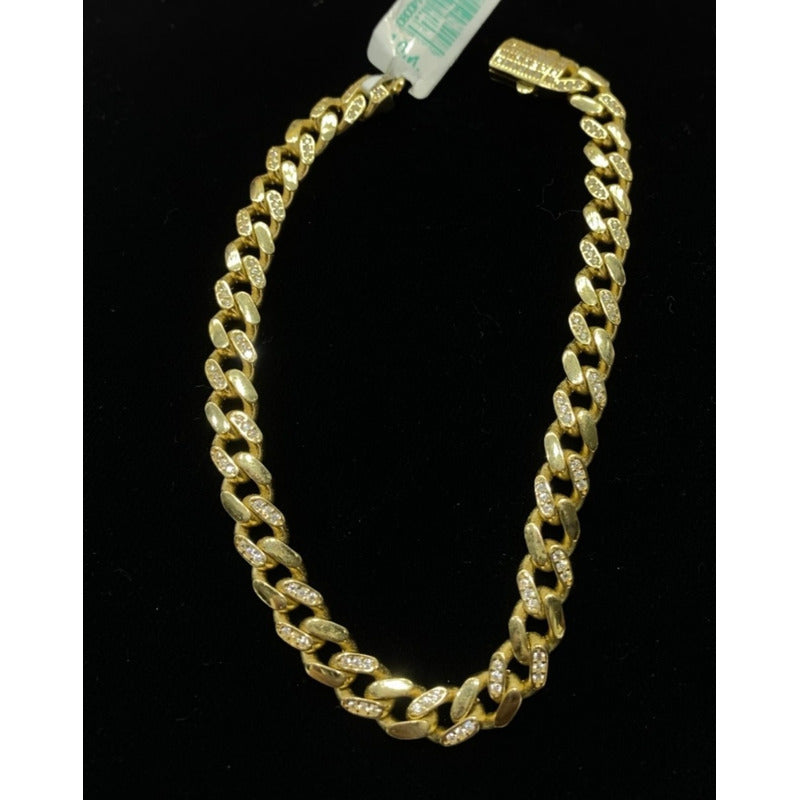 Bonita Pulsera Barbada En Oro De 10 Kilates + Regalo