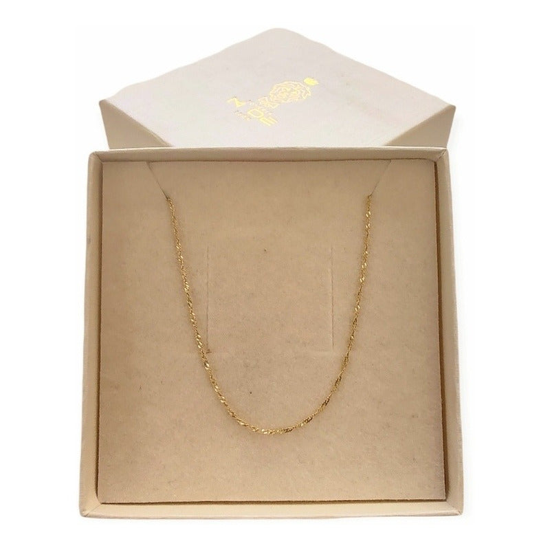 Cadena Singapur Oro 14k + Obsequio