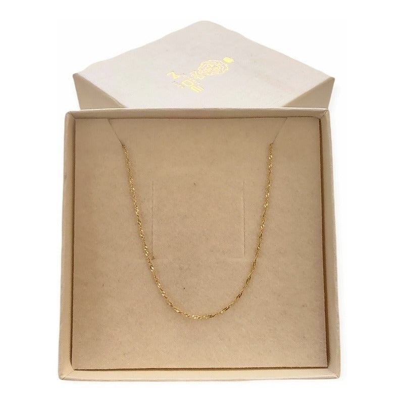 Cadena Singapur Oro 14k + Obsequio