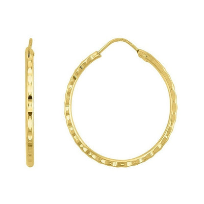 Arracada Cañoncillo A Mano # 2 En Oro De 10 K + Obsequio