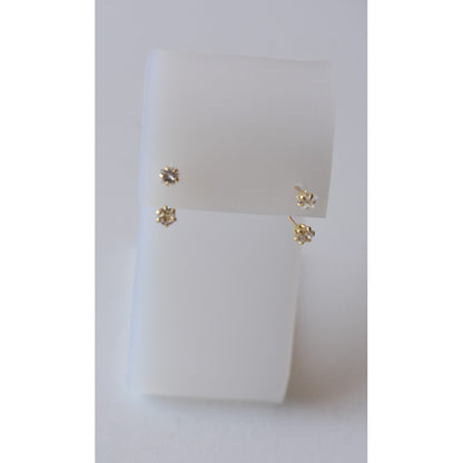 Kit Broqueles (telefono) 3 Pares Oro De 10 K + Obsequio