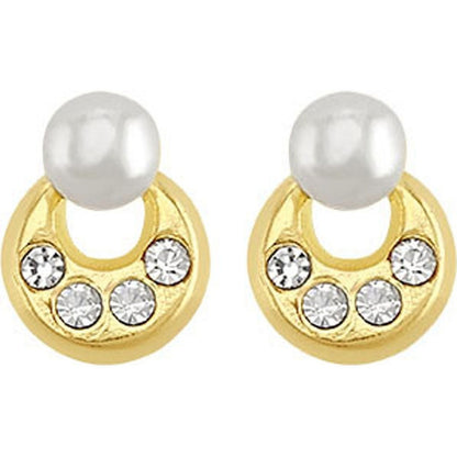 Broquel Luna Perla En Oro De 10 K + Obsequio + Envío