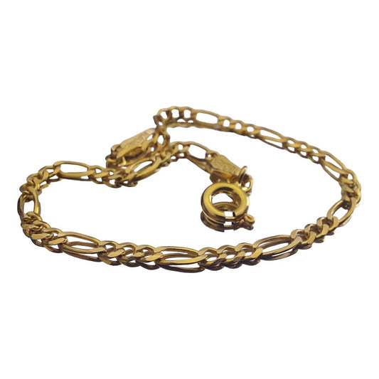 Pulsera Estilo Planchado En Oro De 14 Kilates + Obsequio