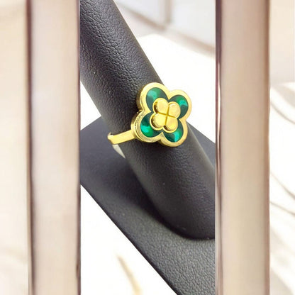 Anillo Trébol Joyería M De León Oro 14k + Regalo