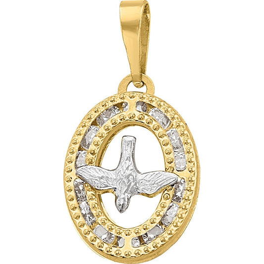 Medalla Primera Comunion Circonias Oro 10 K + Obsequio